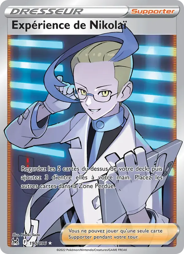 Carte Pokémon Expérience de Nikolaï #190 — Origine Perdue