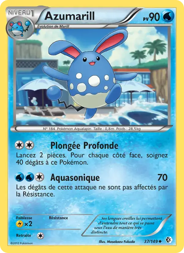 Carte Pokémon Azumarill #37 — Frontières Franchies