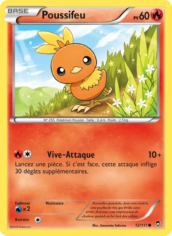 Carte Pokémon Poussifeu #12 — Poings Furieux
