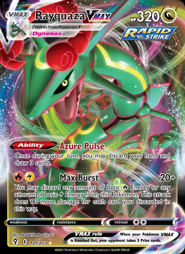 Rayquaza VMAX #111 — Evolving Skies