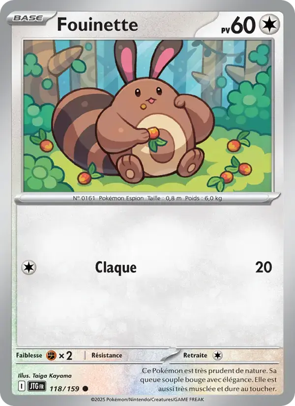 Carte Pokémon Fouinette #118 — Aventures Ensemble