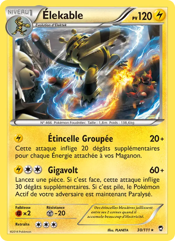 Carte Pokémon Élekable #30 — Poings Furieux
