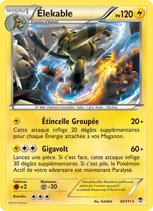 Carte Pokémon Élekable #30 — Poings Furieux