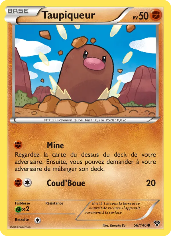 Carte Pokémon Taupiqueur #58 — XY