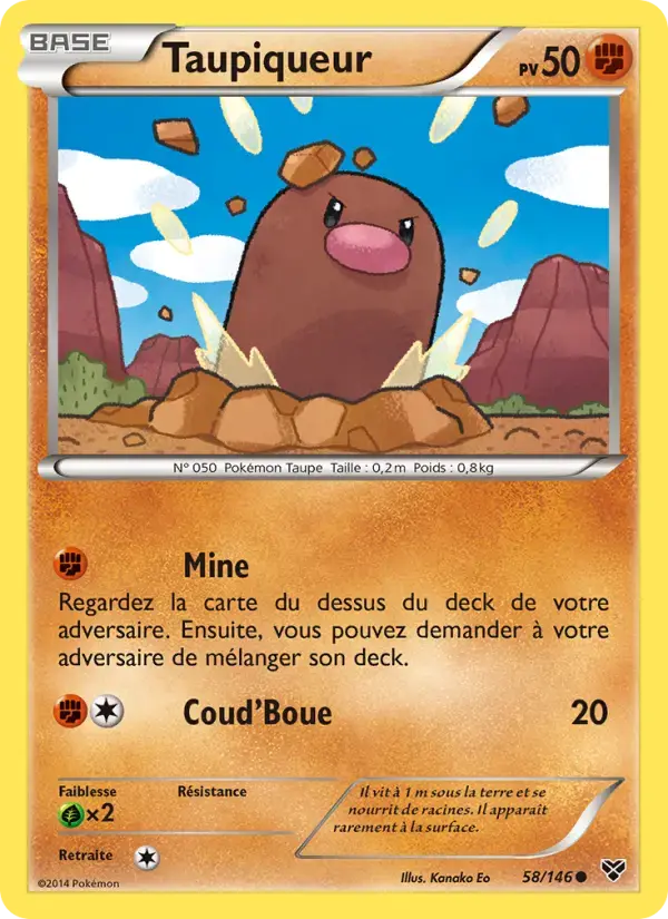 Carte Pokémon Taupiqueur #58 — XY