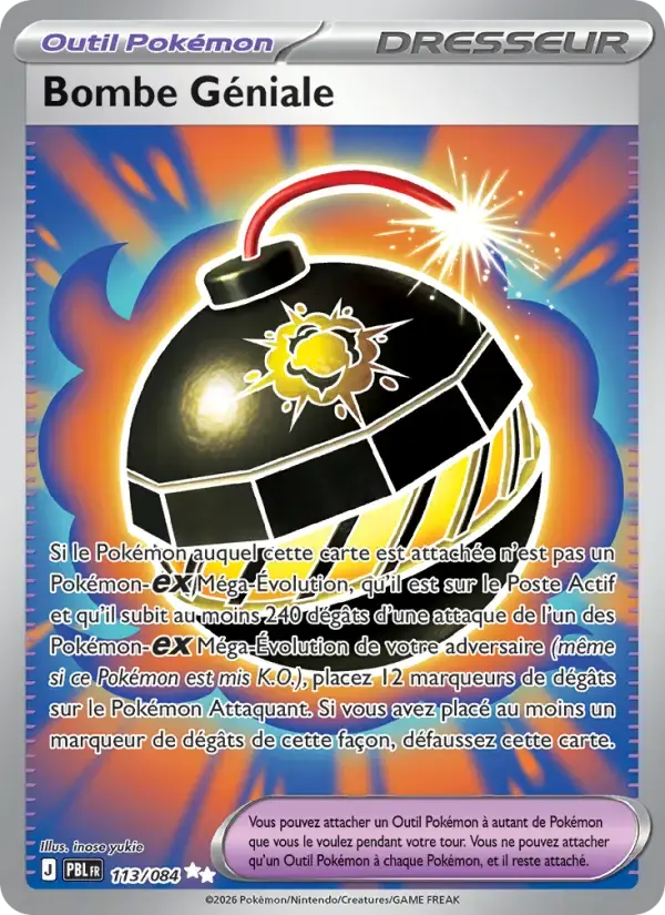 Carte Pokémon Bombe Géniale #113 — Nuit Noire