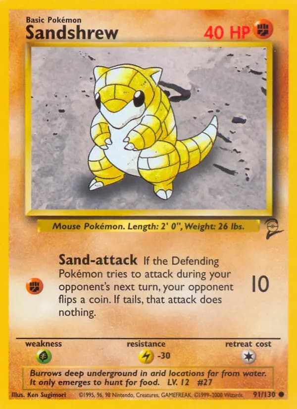 Sandshrew #91 — Base Set 2