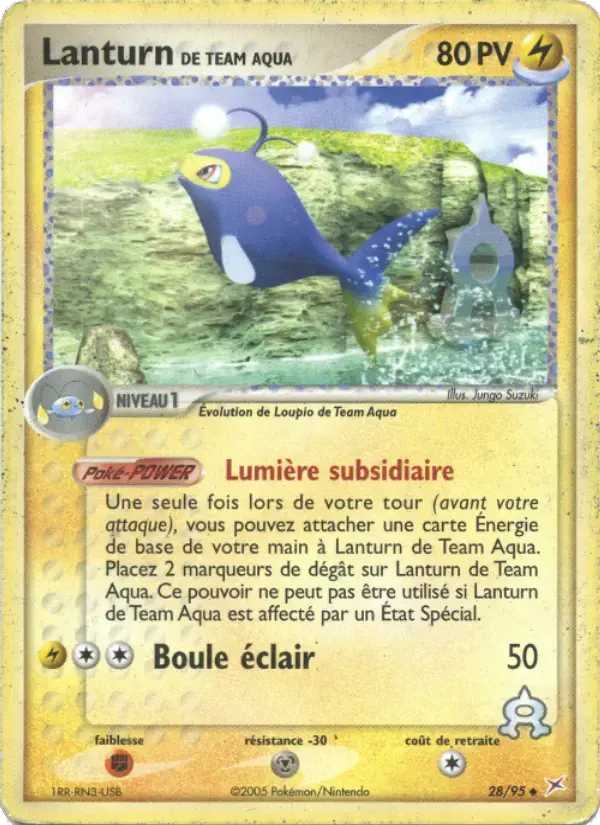 Carte Pokémon Lanturn de Team Aqua #28 — Team Magma vs Team Aqua