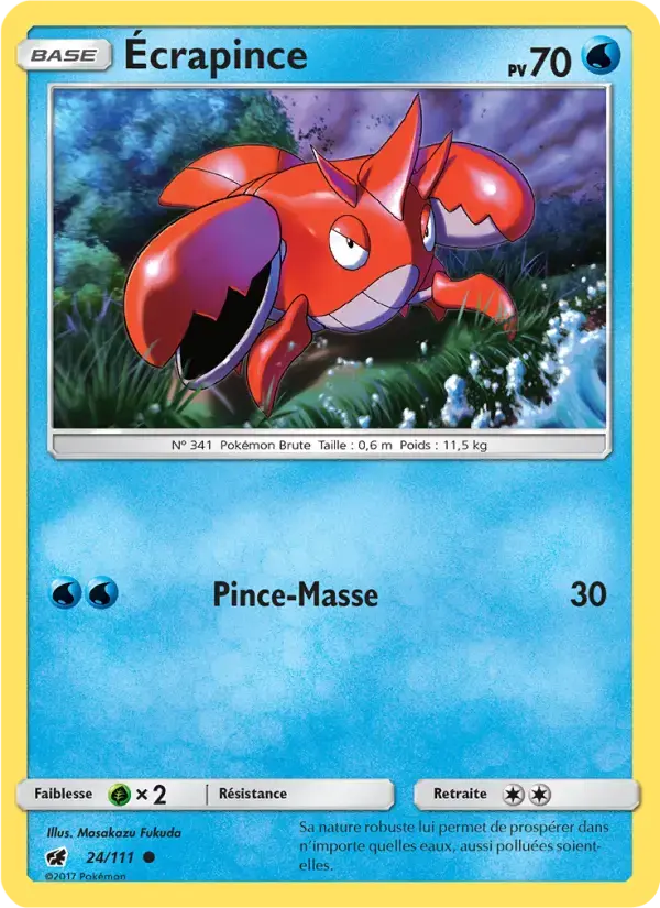 Carte Pokémon Écrapince #24 — Invasion Carmin