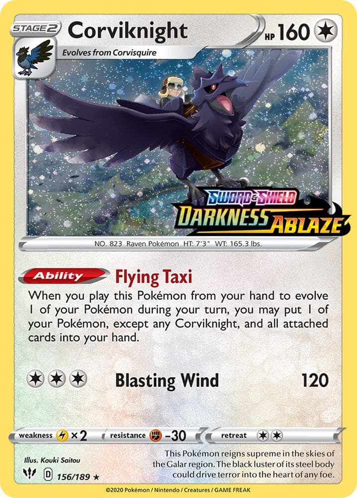 Corviknight #156 Stamp — Darkness Ablaze