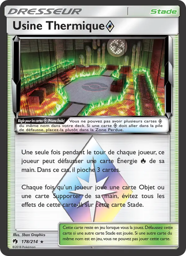 Carte Pokémon Usine Thermique ◇ #178 — Tonnerre Perdu