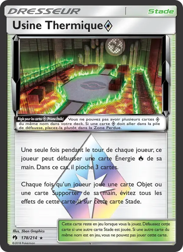Carte Pokémon Usine Thermique ◇ #178 — Tonnerre Perdu