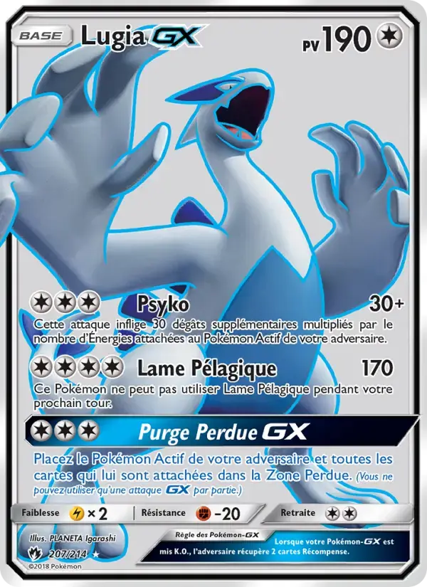Carte Pokémon Lugia GX #207 — Tonnerre Perdu