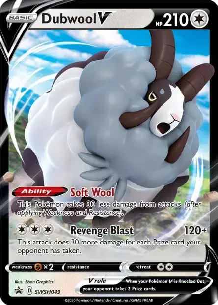 Carte Pokémon Moumouflon-V #SWSH049 — Jumbo