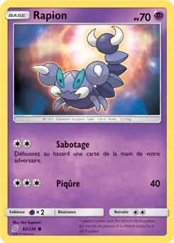 Carte Pokémon Rapion #82 — Harmonie des Esprits
