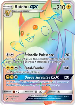 Carte Pokémon Raichu GX #75 — Légendes Brillantes