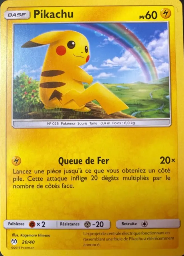 Carte Pokémon Pikachu #20 — 2019 Promo McDonald's