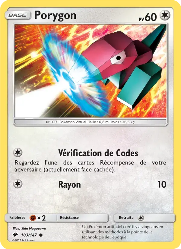 Carte Pokémon Porygon #103 — Ombres Ardentes
