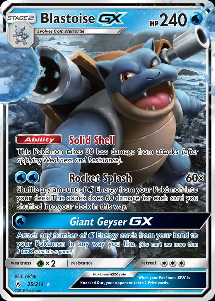 Blastoise GX #35 — Unbroken Bonds