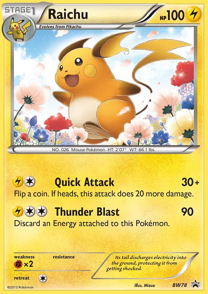 Raichu #BW78 — Black & White Promos