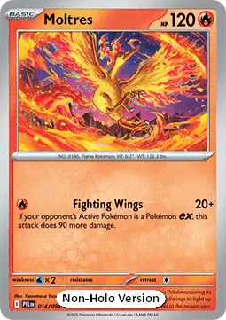 Moltres #014 Non Holo — Phantasmal Flames