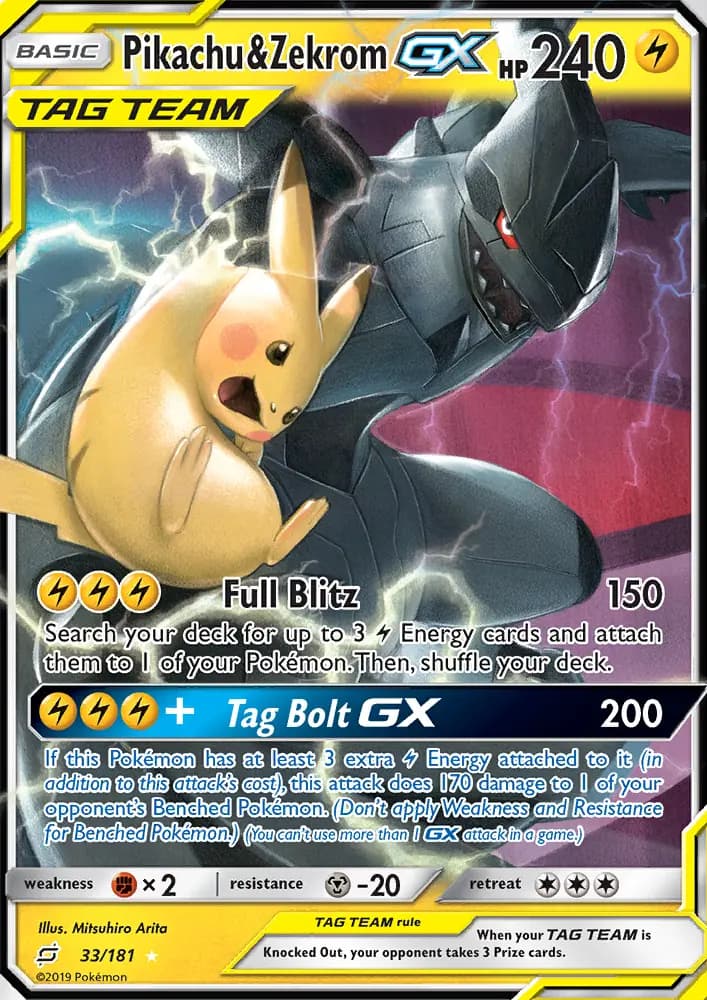 Pikachu & Zekrom GX #33 — Team Up