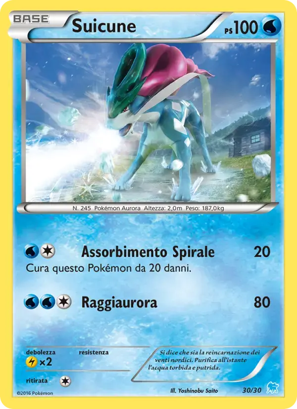 Carte Pokémon Suicune #30 — Kit du Dresseur XY (Suicune)