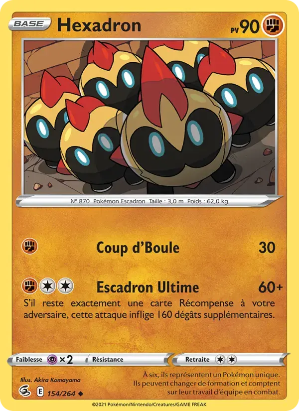 Carte Pokémon Hexadron #154 — Poing de Fusion