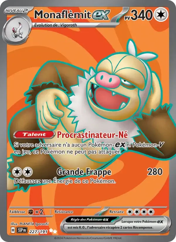 Carte Pokémon Monaflèmit-ex #227 — Étincelles Déferlantes