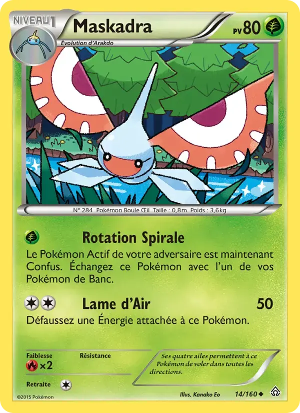 Carte Pokémon Maskadra #14 — Primo-Choc
