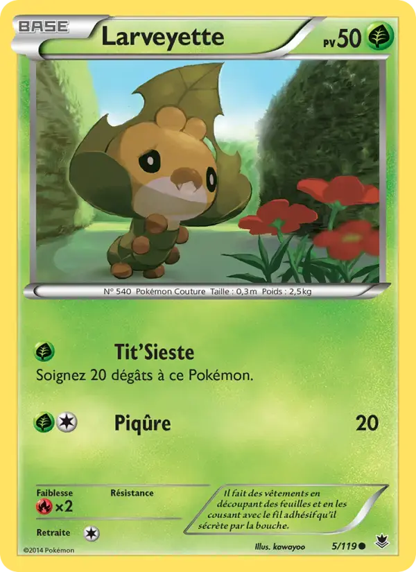 Carte Pokémon Larveyette #5 — Vigueur Spectrale