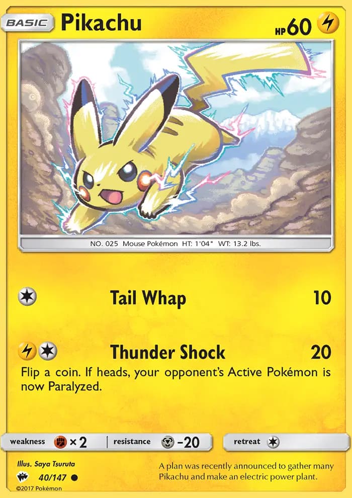 Pikachu #40 — Burning Shadows