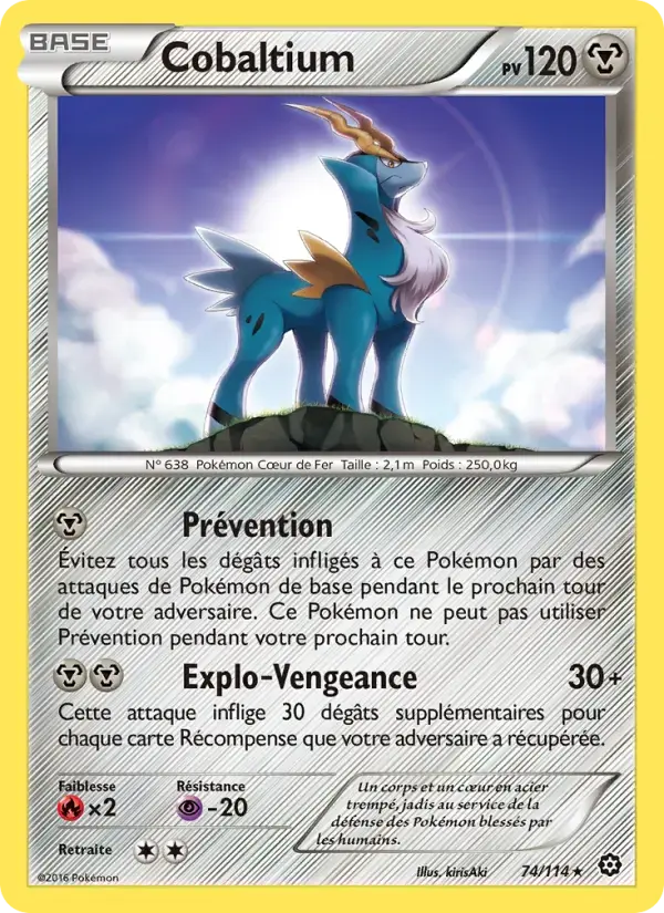 Carte Pokémon Cobaltium #74 — Offensive Vapeur