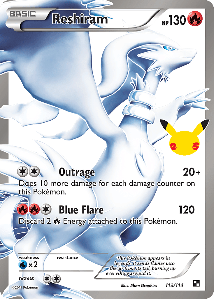 Carte Pokémon Reshiram #45 — Célébrations