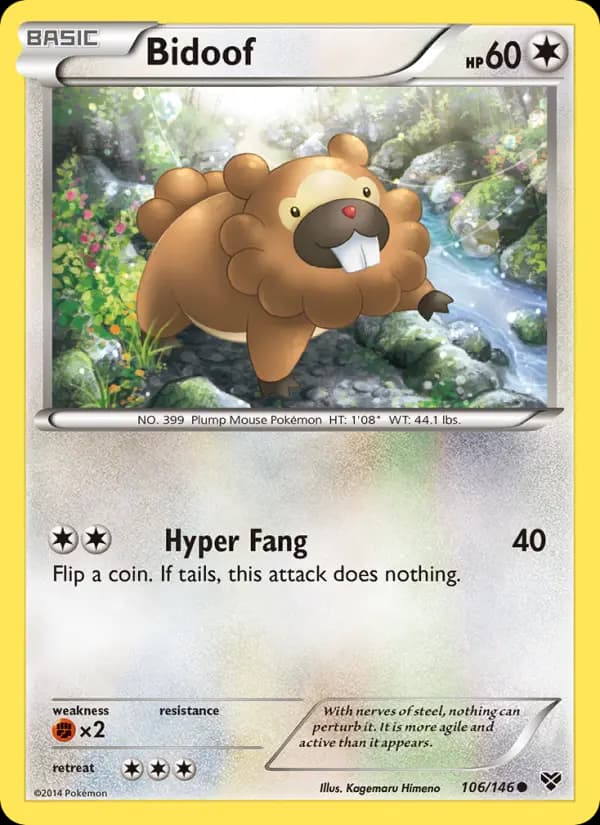 Bidoof #106 — XY