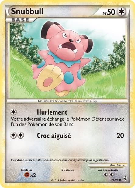 Carte Pokémon Snubbull #71 — L'Appel des Légendes