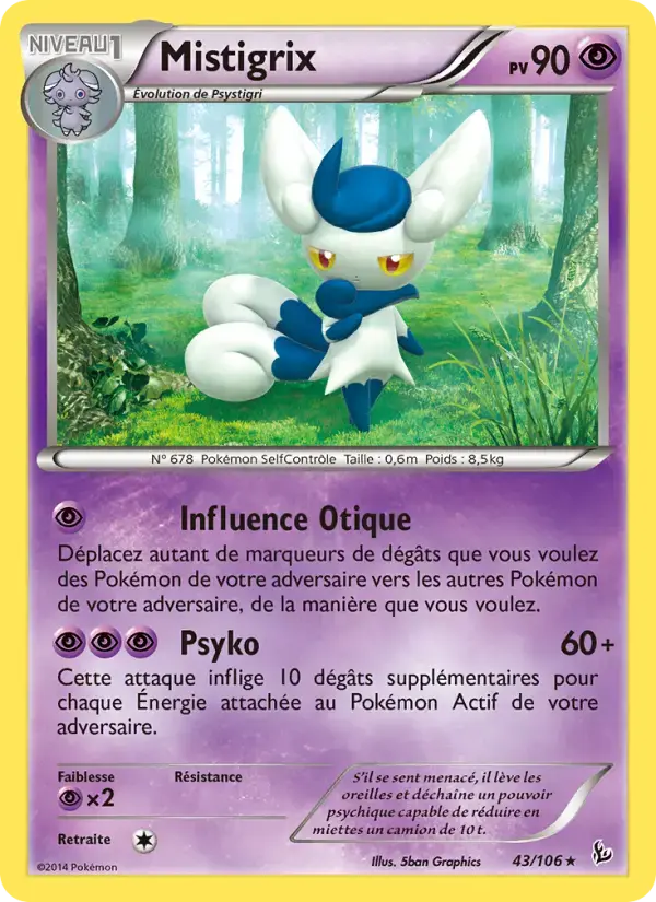 Carte Pokémon Mistigrix #43 — Étincelles
