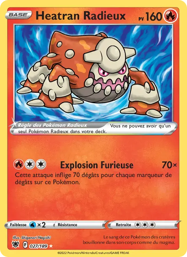 Carte Pokémon Heatran Radieux #027 — Astres Radieux