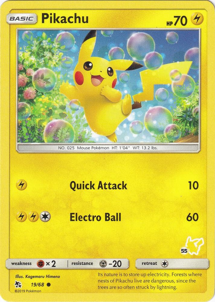 Pikachu #019 Stamp V3 — Hidden Fates