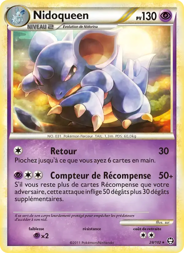 Carte Pokémon Nidoqueen #28 — Triomphe