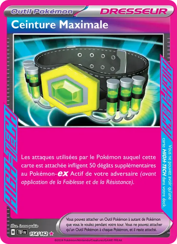 Carte Pokémon Ceinture Maximale #154 — Forces Temporelles