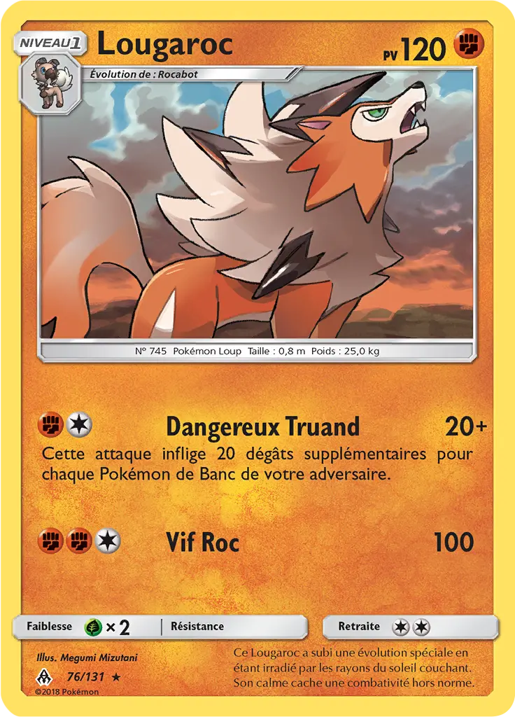 Carte Pokémon Lougaroc #076 Cosmos — Lumière Interdite