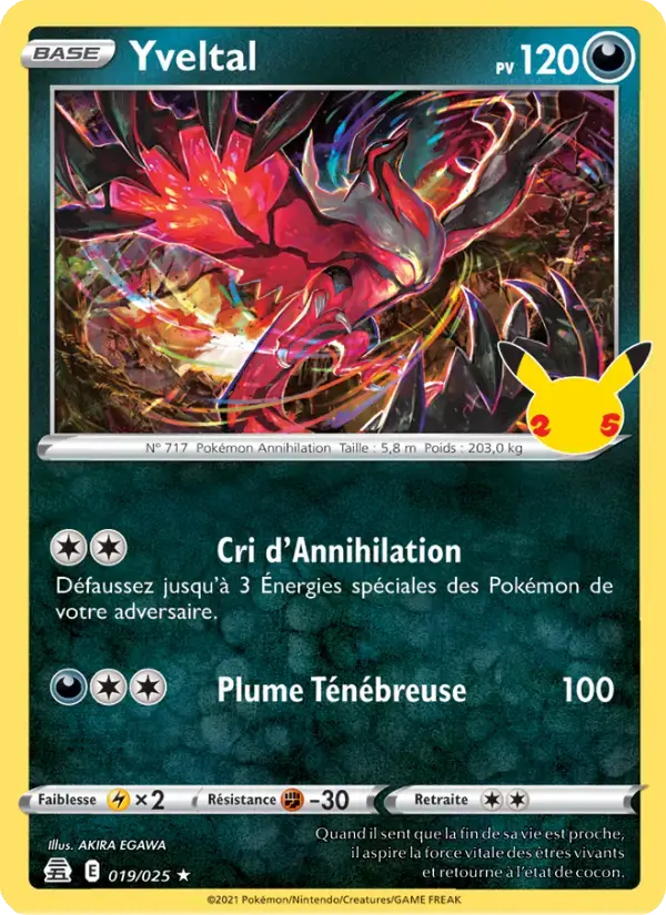 Carte Pokémon Yveltal #19 — Célébrations