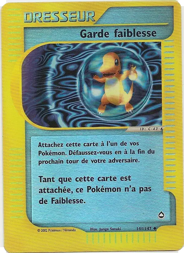 Carte Pokémon Garde faiblesse #141 — Aquapolis