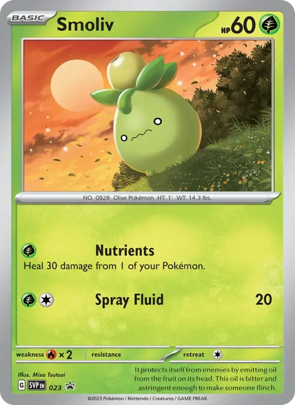 Carte Pokémon Smoliv #023 — Promos Écarlate et Violet