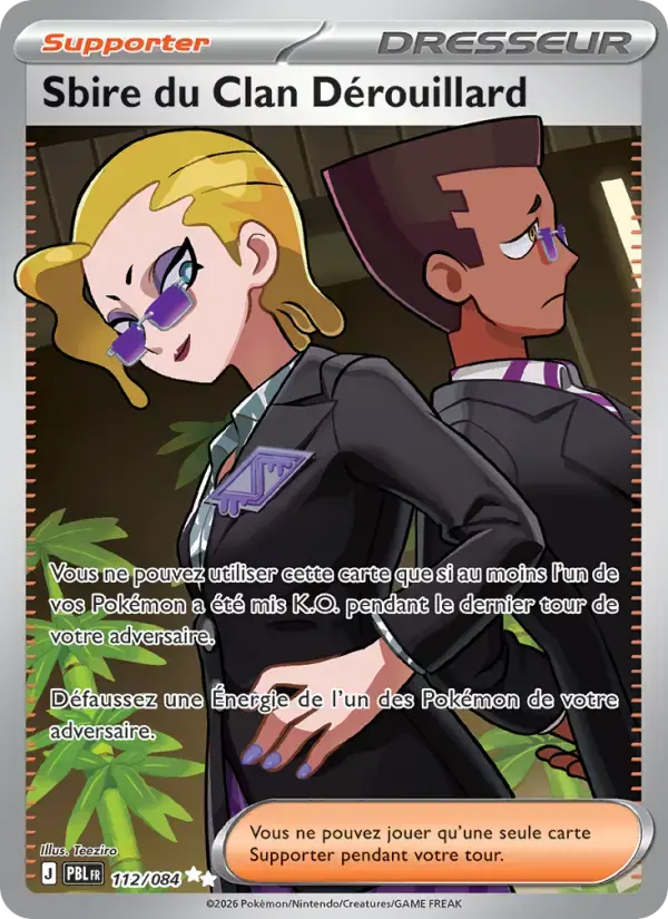 Carte Pokémon Sbire du Clan Dérouillard #112 — Nuit Noire