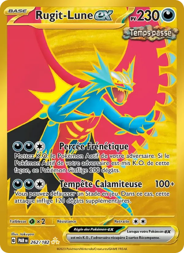 Carte Pokémon Rugit-Lune-ex #262 — Faille Paradoxe