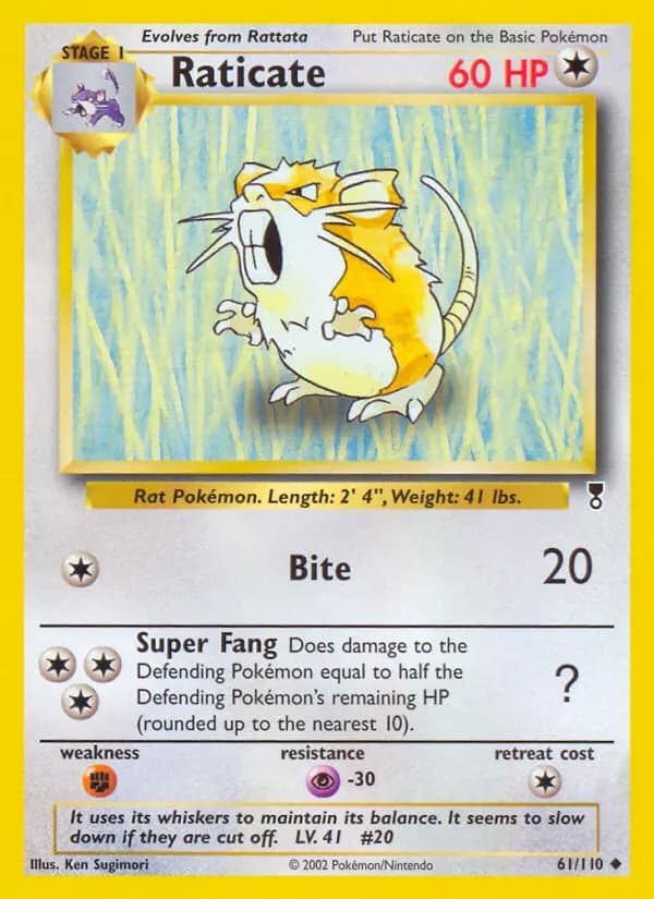 Raticate #61 — Legendary Collection