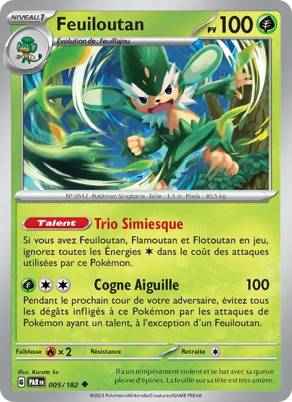 Carte Pokémon Feuiloutan #005 — Faille Paradoxe