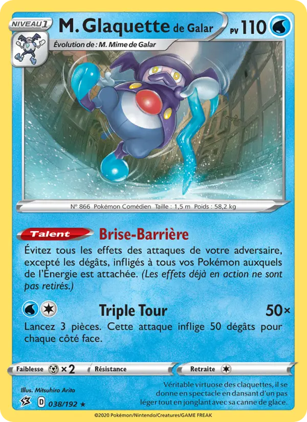 Carte Pokémon M. Glaquette de Galar #38 — Clash des Rebelles